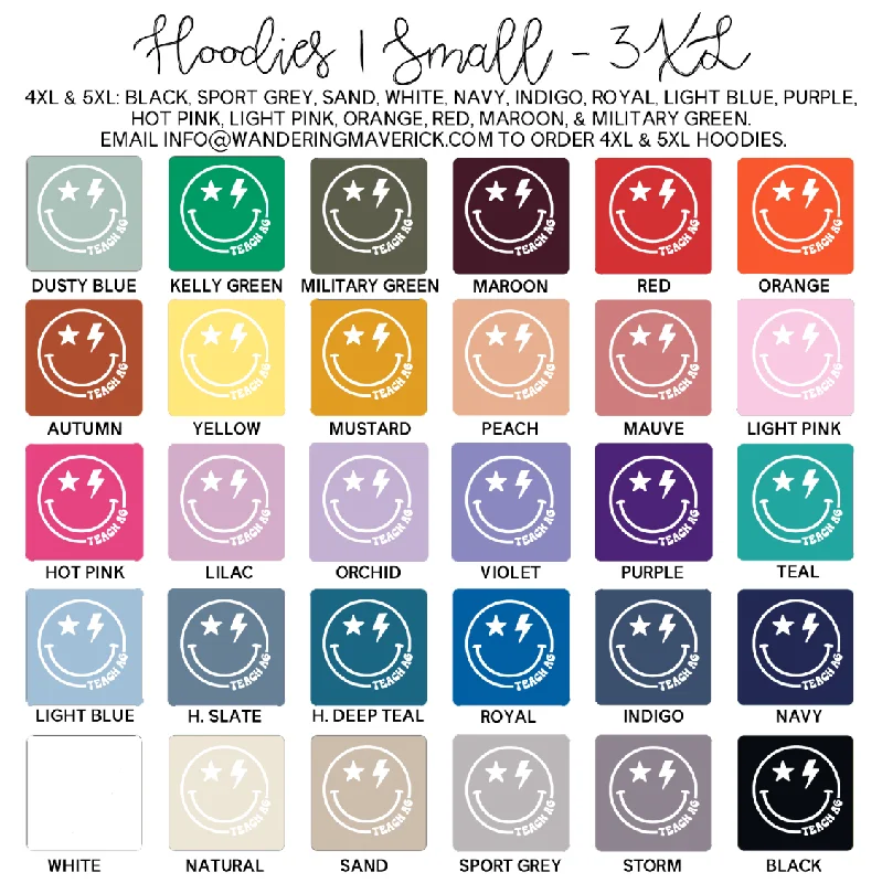 Smile Teach Ag White Ink Hoodie (S-3XL) Unisex - Multiple Colors!