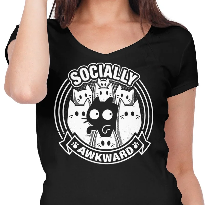 Women's Premium V-Neck / Black / S