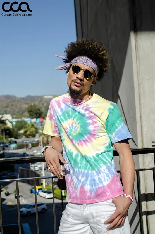 Multi-Color Spiral Tie Dye T-Shirt 4