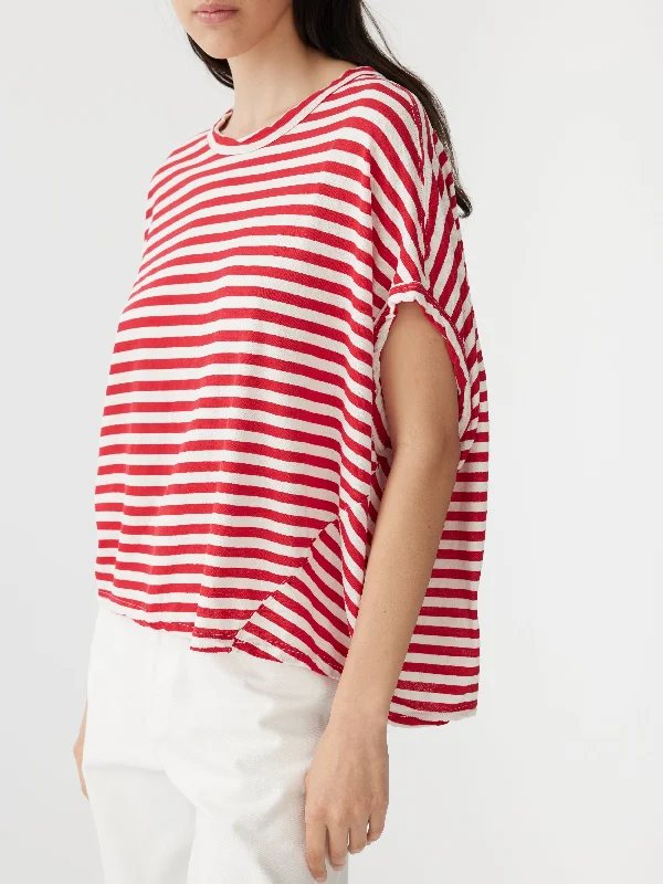 stripe slouch circle tank