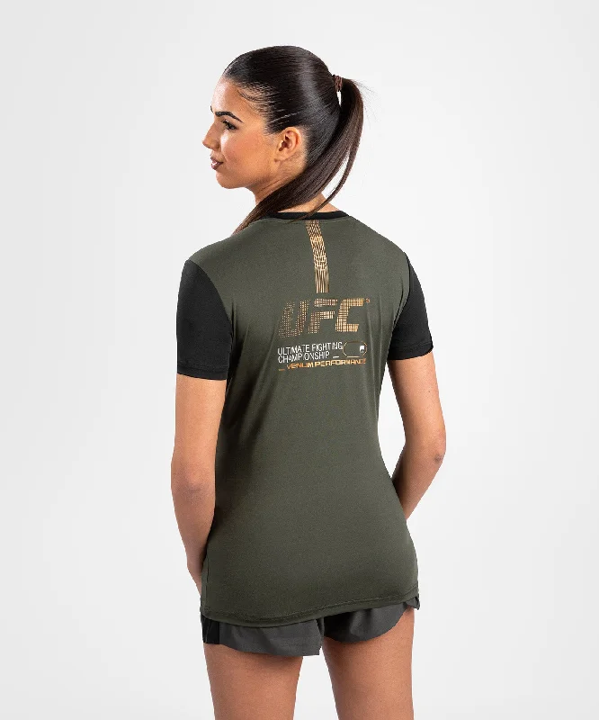 UFC Adrenaline by Venum Fight Week  Women’s Dry-Tech T-shirt - Khaki/Bronze