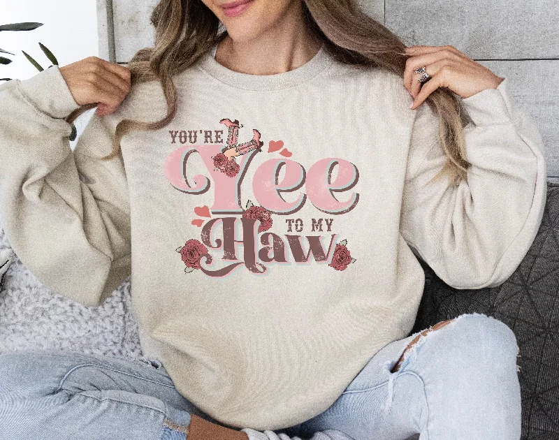 Western Valentines Day Party Sweatshirt, You Are The Yee To My Haw Valentine Day Hoodie, Cute Valentine Sweatshirt Gift, T279