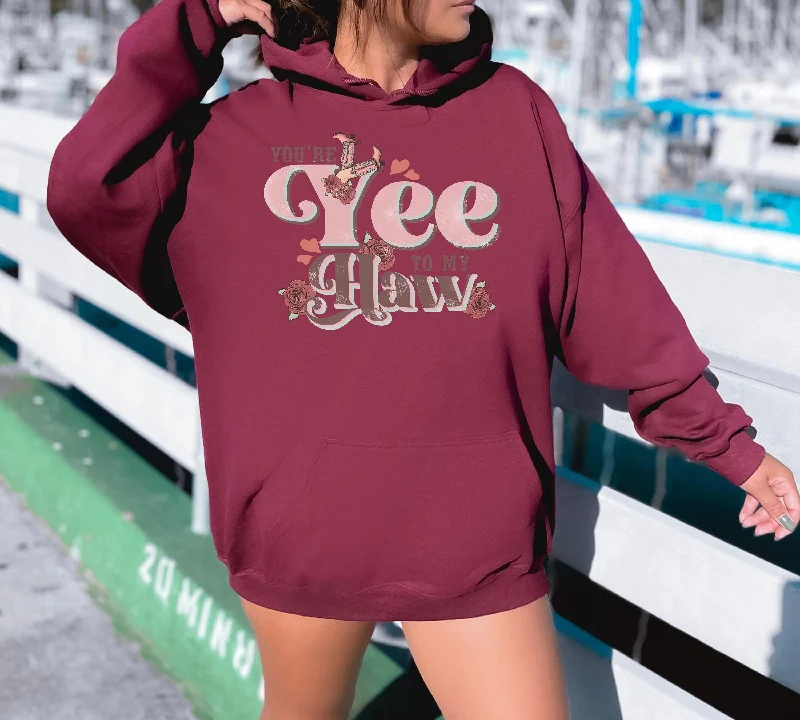 Western Valentines Day Party Sweatshirt, You Are The Yee To My Haw Valentine Day Hoodie, Cute Valentine Sweatshirt Gift, T279