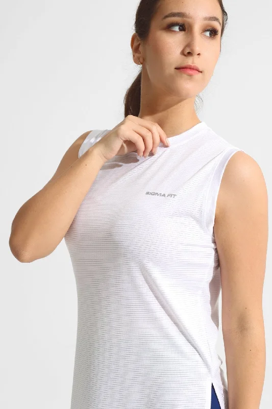 White LiteRun Sleeveless Tee