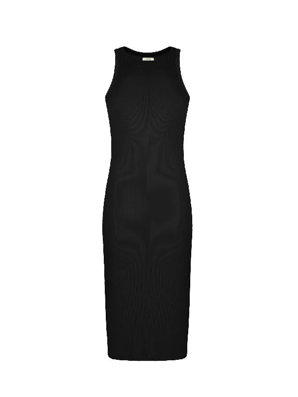 Women's 365 Lightweight Rib Tank Dress—black