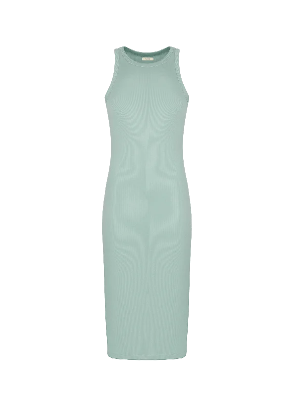 Women's 365 Lightweight Rib Tank Dress—eucalyptus blue