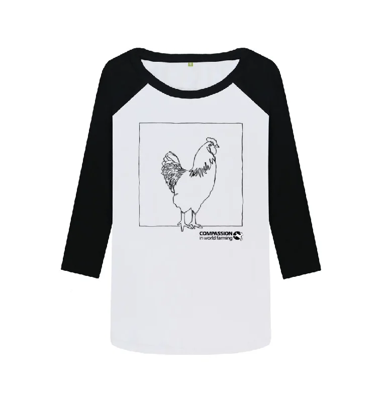 Women's Chicken Baseball T-Shirt