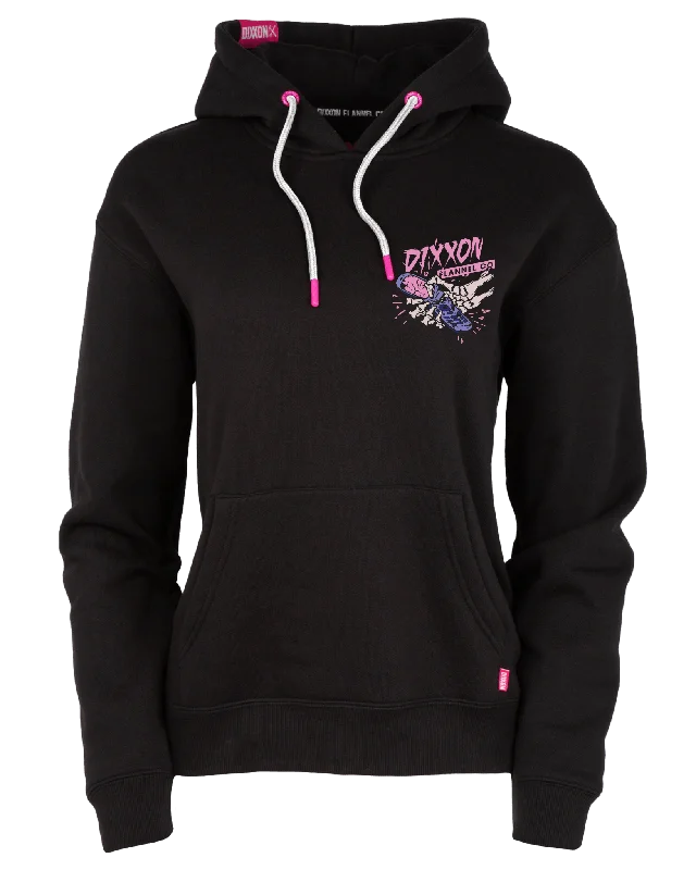 Women's Get Off Your Phone Pullover Hoodie - Black