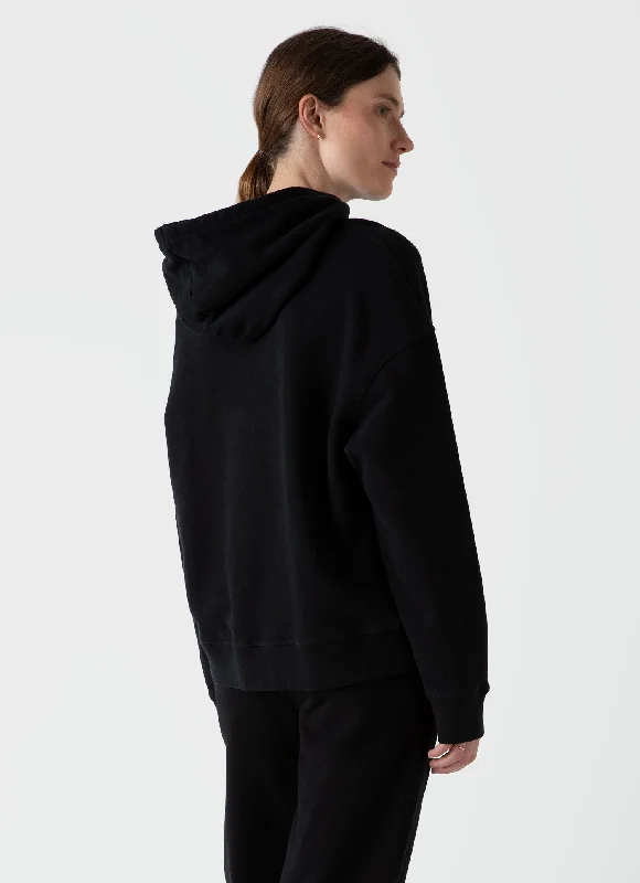 Women's Loopback Hoodie in Black