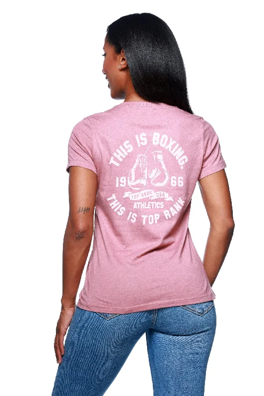 Mauve Top Rank Women's V-Neck T-Shirt