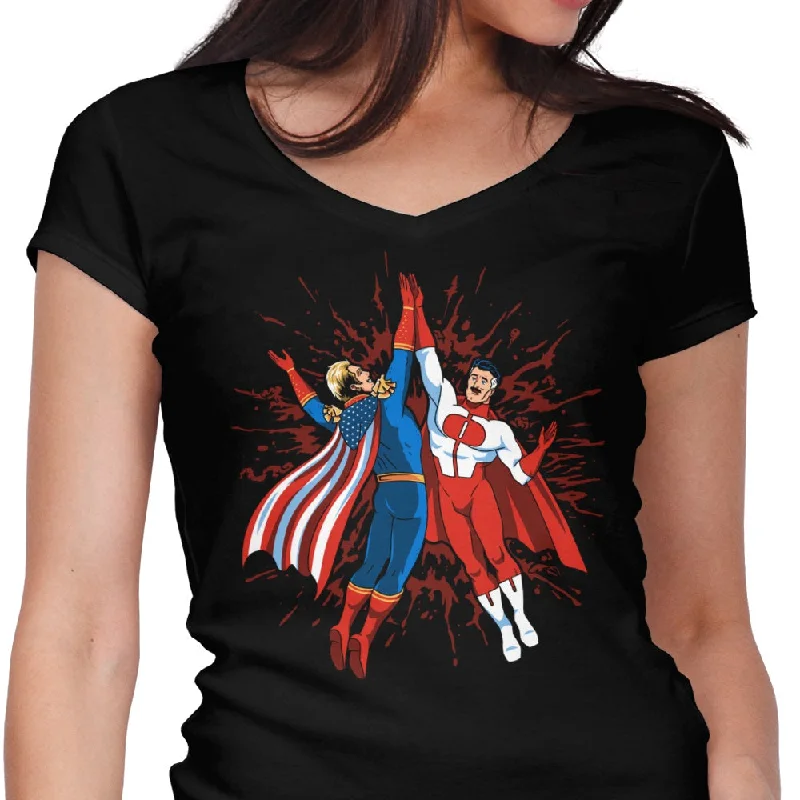 Super Maniac Friends - Women's V-Neck